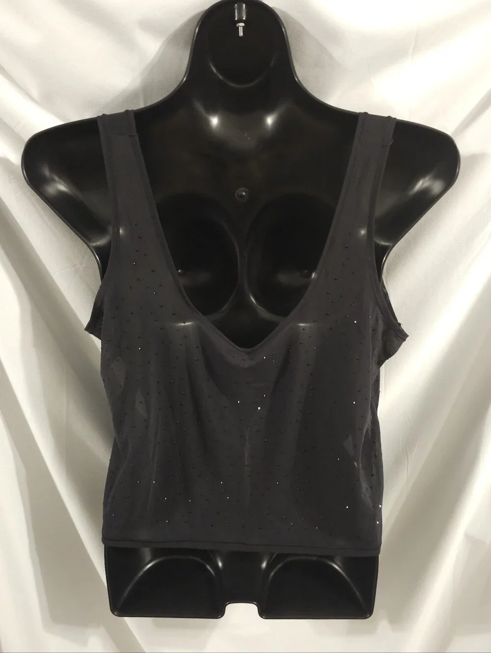 Skims Rhinestone Swim Tank Cover Ups TP-TNK-3494 Onyx Size 3X